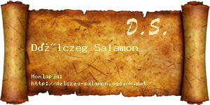 Délczeg Salamon névjegykártya
